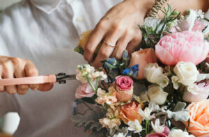 Beautiful floral arrangement for a funeral